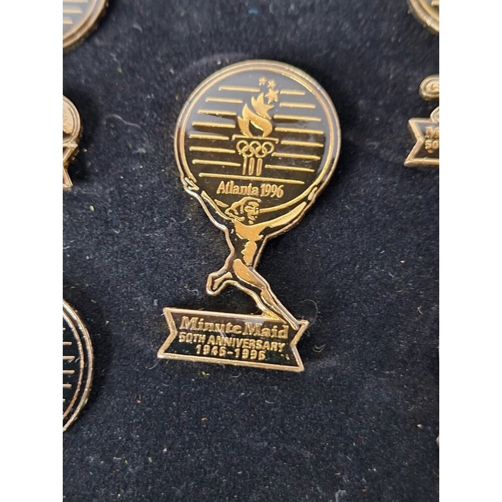Minute Maid 50th Anniversary Atlanta 1996 Olympic Pin Set New - Picture 4 of 12